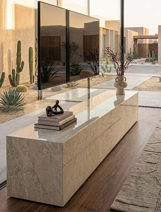 Natural Crema Ono Marble TV Unit