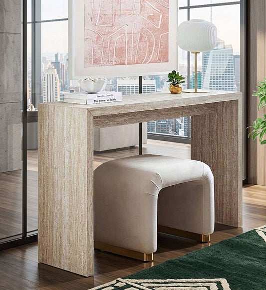 Natural Travertine Console Table