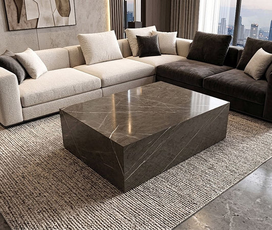 Natural Armani Grey Marble Rectangular Coffee Table