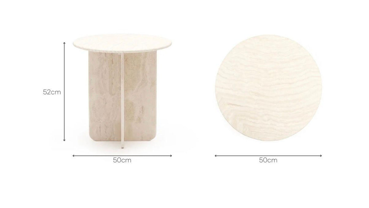 Travertine Bedside Table