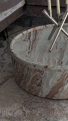 Natural Fantasia Brown Marble Coffee Table