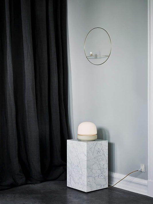 Natural Carara Marble Side Plinth