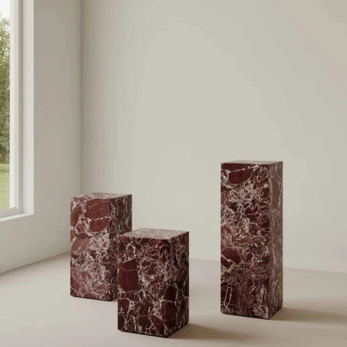 Roza Lavanto Marble Plinths